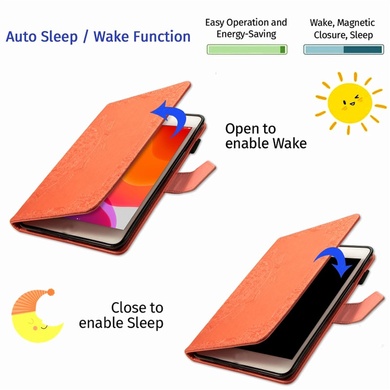 Шкіряний чохол (книжка) Art Case з візитницею для Samsung Galaxy Tab A 7 10.4 (2020), Помаранчевий