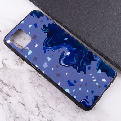 TPU+Glass чехол Diversity для Samsung Galaxy A12 / M12 Stains blue