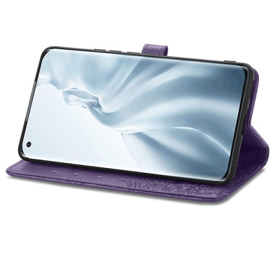 Кожаный чехол (книжка) Art Case с визитницей для Xiaomi Mi 11 Lite Фиолетовый