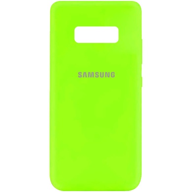 Чехол Silicone Cover My Color Full Protective (A) для Samsung Galaxy S10e Салатовый / Neon green