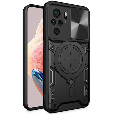 Ударопрочный чехол Bracket case with Magnetic для Xiaomi Redmi Note 10 / Note 10s / Poco M5s Black