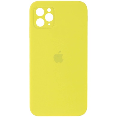 Чехол Silicone Case Square Full Camera Protective (AA) для Apple iPhone 11 Pro Max (6.5") Желтый / Mellow Yellow