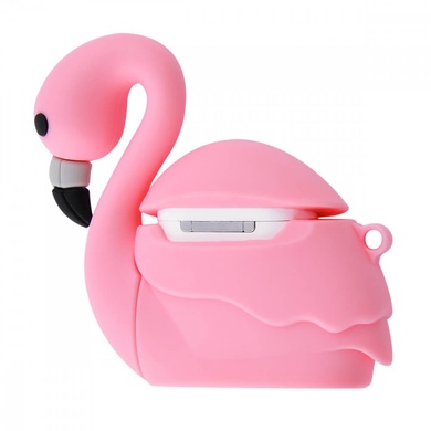 Силіконовий футляр Pink Flamingo для навушників AirPods 1/2, Flamingo