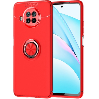 TPU чохол Deen ColorRing під магнітний тримач (opp) для Xiaomi Mi 10T Lite / Redmi Note 9 Pro 5G, Червоний / Червоний