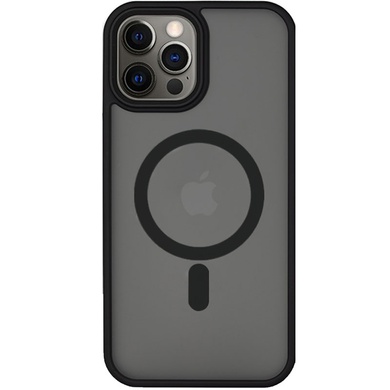 TPU+PC чехол Metal Buttons with MagSafe для Apple iPhone 14 Pro Max (6.7") Черный