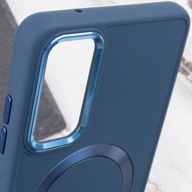 TPU чехол Bonbon Metal Style with MagSafe для Samsung Galaxy S23 Синий / Cosmos Blue