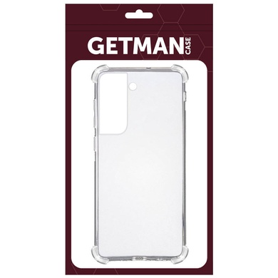 TPU чохол GETMAN Ease logo посилені кути для Samsung Galaxy S22, Безбарвний (прозорий)