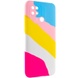 Чехол Silicone Cover Full Rainbow without logo для Xiaomi Redmi 10C Голубой / Фуксия