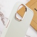 TPU чехол Bonbon Metal Style для Apple iPhone 12 Pro / 12 (6.1") Белый / White