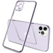 Прозрачный силиконовый чехол глянцевая окантовка Full Camera для Apple iPhone 13 Pro (6.1") Сиреневый