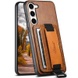 Шкіряний чохол Wallet case and straps для Samsung Galaxy A34 5G, Коричневый / Brown