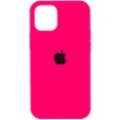 Чехол Silicone Case Full Protective (AA) для Apple iPhone 12 Pro Max (6.7") Розовый / Barbie pink