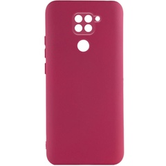 Чехол TPU GETMAN Liquid Silk Full Camera для Xiaomi Redmi Note 9 / Redmi 10X Бордовый / Marsala