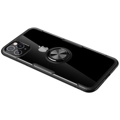 TPU+PC чохол Deen CrystalRing for Magnet (opp) для Apple iPhone 12 Pro / 12 (6.1"), Бесцветный / Черный