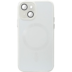 Чехол TPU+Glass Sapphire Midnight with MagSafe для Apple iPhone 14 (6.1") Белый / White