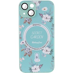 TPU+PC чехол Secret Garden with MagSafe для Apple iPhone 14 (6.1") Mint