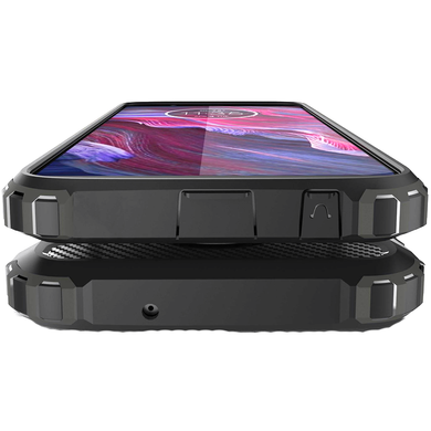 Бронированный противоударный TPU+PC чехол Immortal для Motorola Moto Z3 / Moto Z3 Play Черный