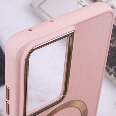 TPU чохол Bonbon Metal Style with MagSafe для Samsung Galaxy S24 Ultra, Рожевий / Light pink