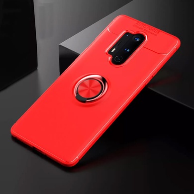 TPU чехол Deen ColorRing под магнитный держатель (opp) для OnePlus 8 Pro Красный / Красный