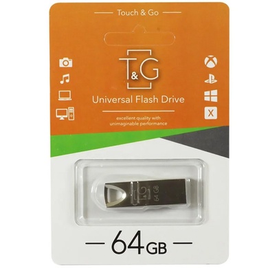 Флеш-драйв 3.0 USB Flash Drive T&G 117 Metal Series 64GB Серебряный