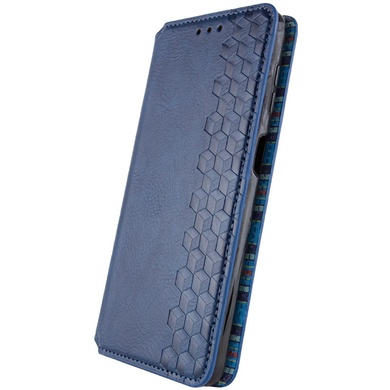 Кожаный чехол книжка GETMAN Cubic (PU) для Xiaomi Poco F5 Pro Синий