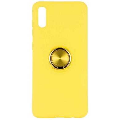 TPU чехол Summer ColorRing под магнитный держатель для Apple iPhone XS Max (6.5") Желтый