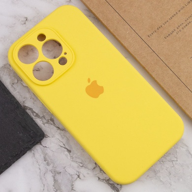 Чехол Silicone Case Full Camera Protective (AA) для Apple iPhone 15 Pro Max (6.7") Желтый / Yellow