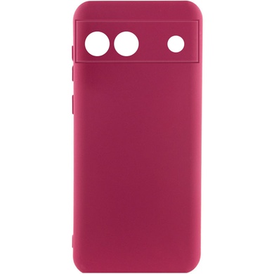 Чохол Silicone Cover Lakshmi Full Camera (A) для Google Pixel 6a, Бордовий / Marsala