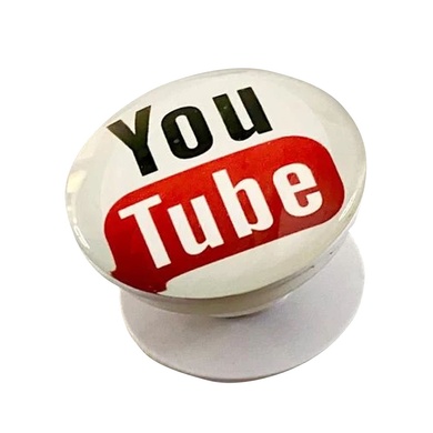 Тримач для телефону Glass Logo, Youtube / Белый