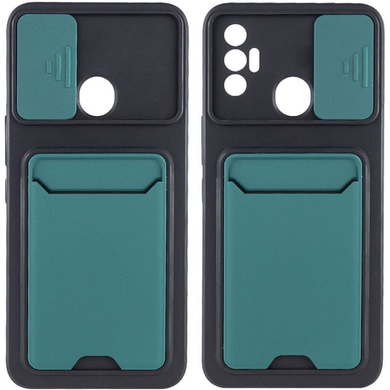 TPU+PC чохол Card Holder для TECNO Spark 7, Зелений