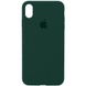 Чехол Silicone Case Full Protective (AA) для Apple iPhone XS Max (6.5") Зеленый / Forest green