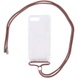 Чехол TPU Crossbody Transparent для Apple iPhone 7 plus / 8 plus (5.5") Бледно-коричневый