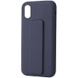 Чехол Silicone Case Hand Holder для Apple iPhone XR (6.1") Темно-синий / Midnight blue