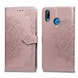 Шкіряний чохол (книжка) Art Case з візитницею для Huawei P Smart+ (nova 3i), Рожевий
