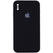 Чехол Silicone Case Square Full Camera Protective (AA) для Apple iPhone XS (5.8") Голубой / Lilac Blue