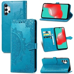 Кожаный чехол (книжка) Art Case с визитницей для Samsung Galaxy A32 4G Синий