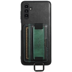 Кожаный чехол Wallet case and straps для Samsung Galaxy A14 4G/5G Черный / Black