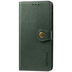 Кожаный чехол книжка GETMAN Gallant (PU) для Motorola Moto G54 Зеленый