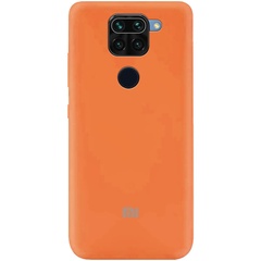 Чехол Silicone Cover My Color Full Protective (A) для Xiaomi Redmi Note 9 / Redmi 10X Оранжевый / Orange