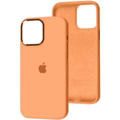 Чохол Silicone Case Metal Buttons (AA) для Apple iPhone 14 (6.1"), Оранжевый / Marigold