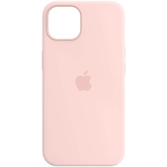 Чохол Silicone case (AAA) full with Magsafe для Apple iPhone 13 Pro (6.1"), Розовый / Chalk Pink