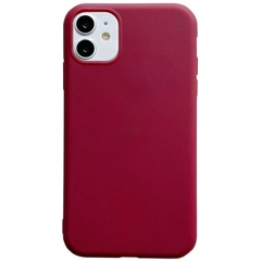 Силиконовый чехол Candy для Apple iPhone 11 (6.1") Бордовый