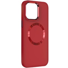 TPU чехол Bonbon Metal Style with MagSafe для Apple iPhone 13 (6.1") Красный / Red