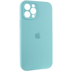 Чехол Silicone Case Full Camera Protective (AA) для Apple iPhone 12 Pro (6.1") Бирюзовый / Marine Green