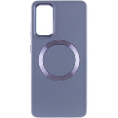 TPU чехол Bonbon Metal Style with MagSafe для Samsung Galaxy S23 FE Серый / Lavender