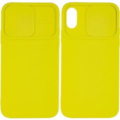 Чехол Camshield Square TPU со шторкой для камеры для Apple iPhone XS Max (6.5") Желтый