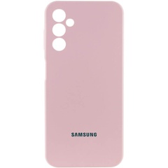 Чохол Silicone Cover Lakshmi Full Camera (AAA) with Logo для Samsung Galaxy A24 4G, Рожевий / Pink Sand