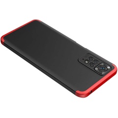 Пластикова накладка GKK LikGus 360 градусів (opp) для Xiaomi Redmi Note 11 (Global) / Note 11S, Черный / Красный