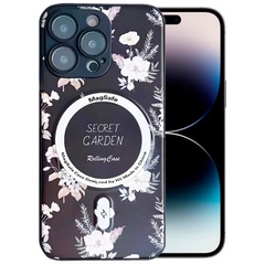 TPU+PC чехол Secret Garden with MagSafe для Apple iPhone 14 Pro (6.1") Black