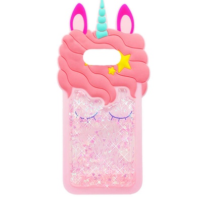 Силиконовый чехол Unicorn 3D для Samsung Galaxy S10+ Розовый